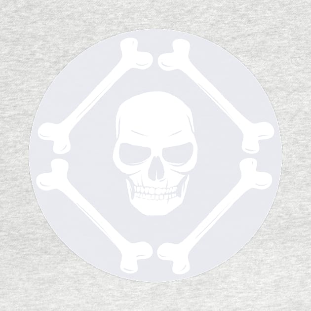 Skull and bones pattern white & winter gray by MariaMahar